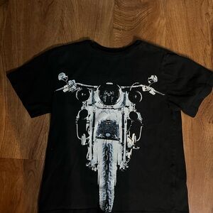 Crazy 8 black and white biker tee. Kids size M